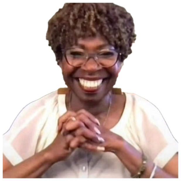 Woman in glasses beaming with hands clasped, absolutely delighted sticker