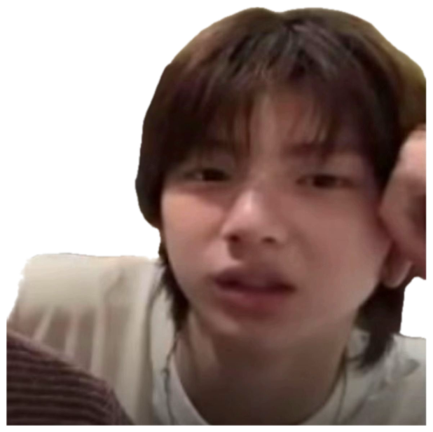 Young man looking dazed and slightly confused, mouth barely open sticker