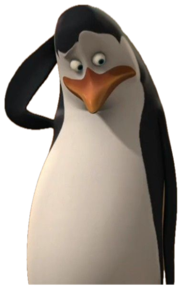 Penguins of Madagascar penguin saluting with a deeply skeptical side-eye sticker