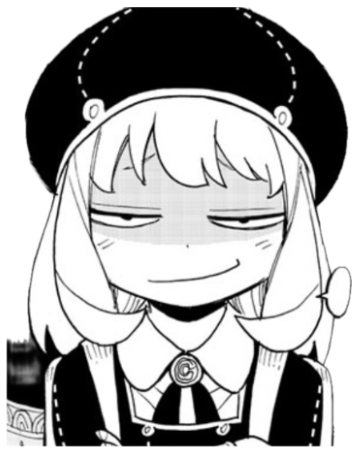 Manga girl with half-lidded eyes and a smug little smirk — she knows exactly what she did sticker