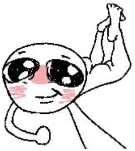 Blushing sketch figure with sparkly eyes swooning with one leg kicked up in giddy delight sticker