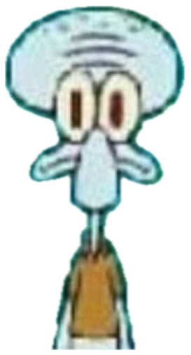 Squidward wide-eyed and stunned beside the text 'I can't believe he just said that.' sticker