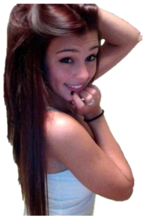 Young woman looking back over her shoulder with a flirty smile, Justin Bieber posters covering the bedroom wall sticker