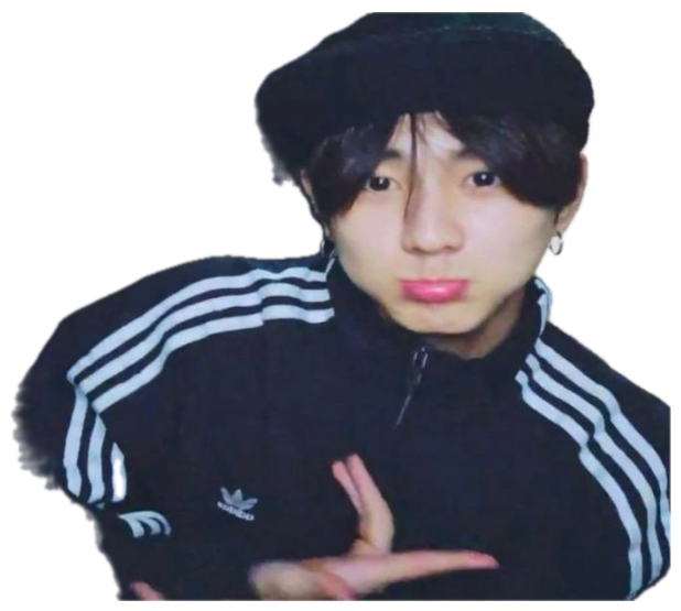 Young man in an Adidas jacket smirking coolly, captioned 'Do i give a damn' sticker