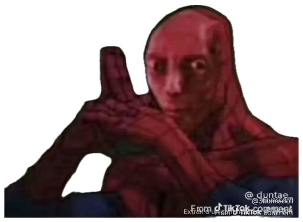 Unmasked Spider-Man crouching in a dark corner with wide, haunted eyes sticker