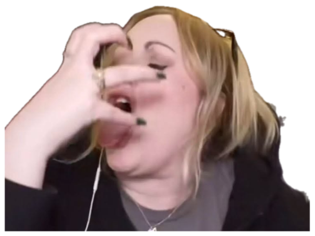 Woman pressing her hand over her face in a full facepalm moment on a video call sticker