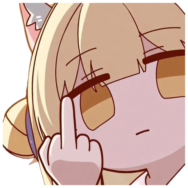 Anime cat-girl peering over her sunglasses with a deeply unimpressed look sticker