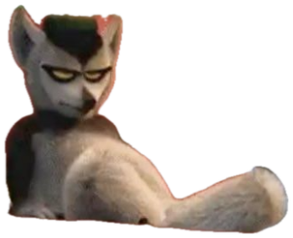 Lemur king slouched in his throne reading a book with a supremely unbothered, over-it face sticker