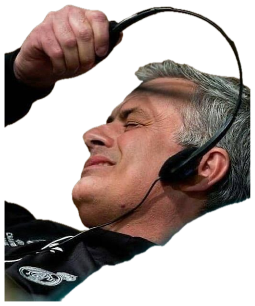Grey-haired coach wincing as a headset is yanked off his head sticker