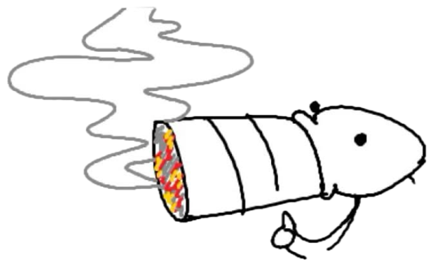 Stick figure character dissolved into a puddle, completely done with everything sticker