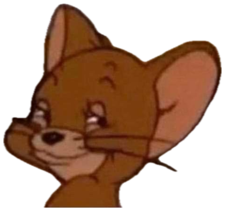 Jerry the mouse throwing a smug, unimpressed side-eye sticker