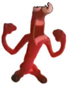 Flailing red cartoon character glowing with fury — 'How TikTok mfs act when they see the most obvious satire shit' sticker
