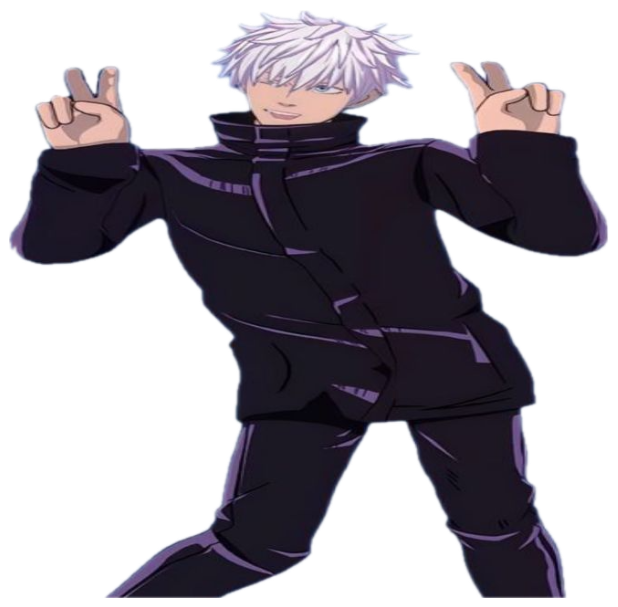 Anime guy in black striking a peace-sign pose captioned 'gn (get naked)' sticker
