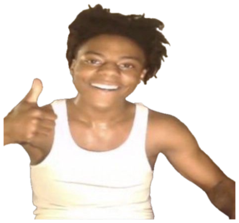 Grinning guy in a white tank top throwing an enthusiastic thumbs up sticker