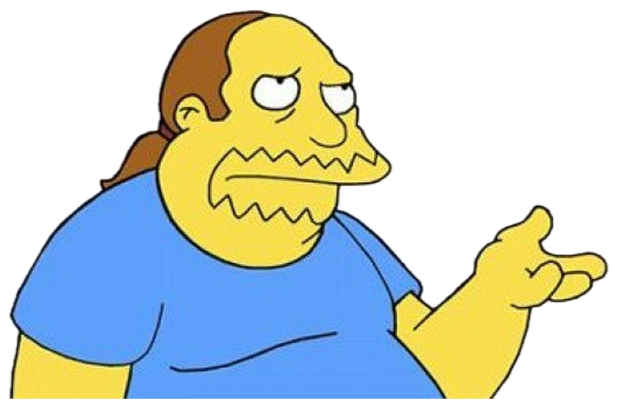 Comic Book Guy from The Simpsons gesturing with a smug, dismissive 'worst ever' expression sticker