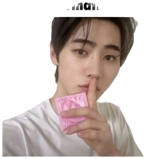Man holding a finger to his lips, text reads 'My reaction to that information' sticker