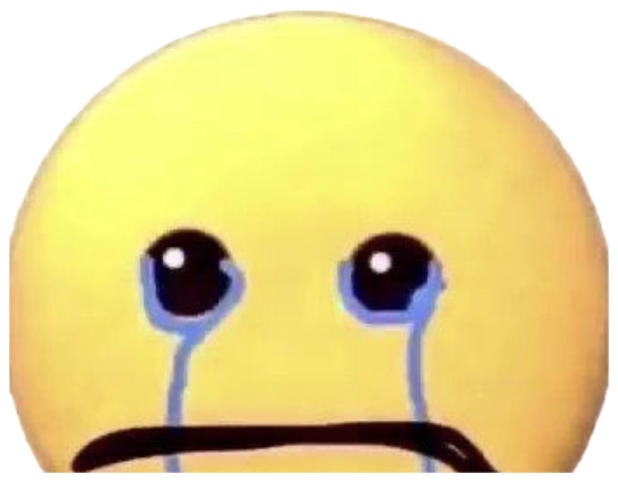 Crying yellow emoji face captioned 'I cant DO THIS' with big teary eyes sticker