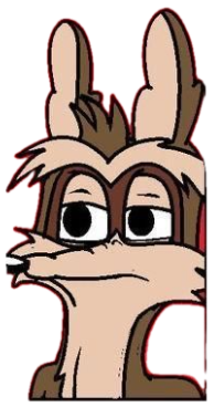 Cartoon rabbit on a red background delivering an outrageously passive-aggressive speech about aggression sticker