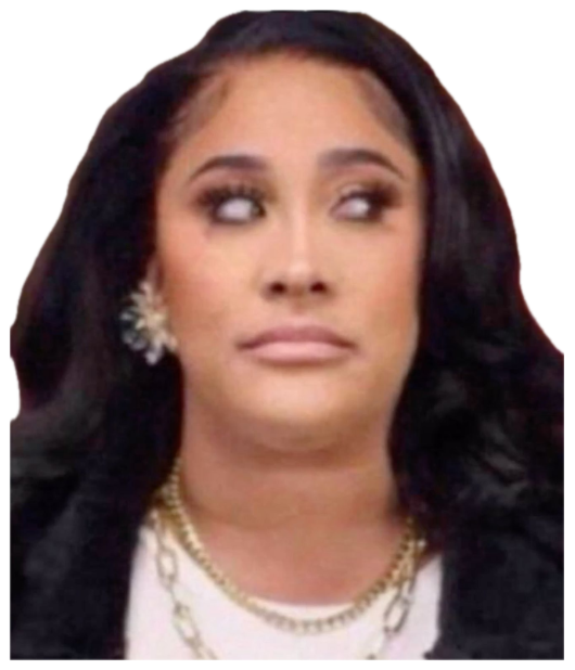 A woman rolling her eyes back with an exhausted, done-with-it expression sticker