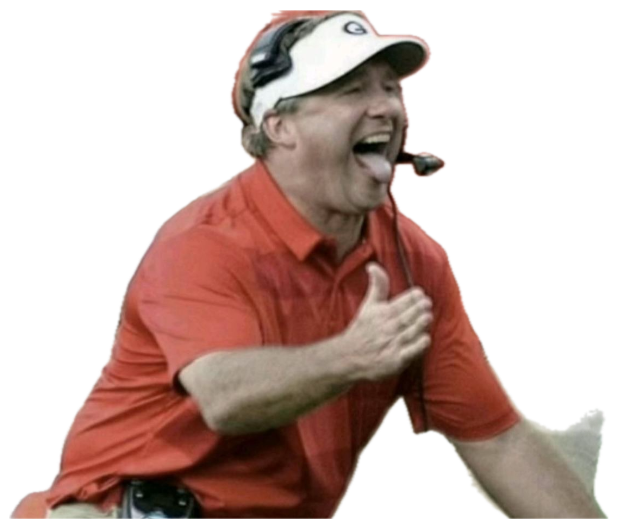 Football coach on the sideline screaming with open arms in full celebration mode sticker