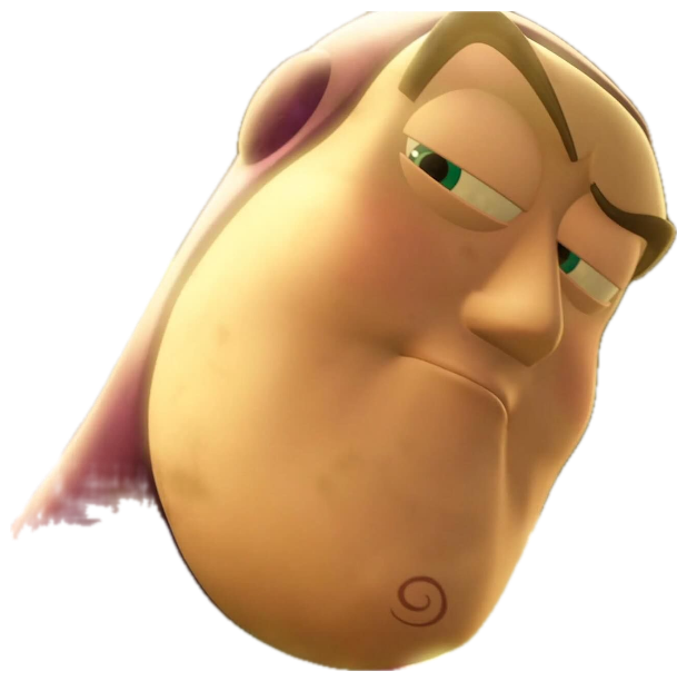Buzz Lightyear with heavy-lidded eyes giving a deeply unimpressed sideways look sticker