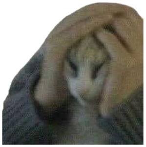 Fluffy dog with paw pressed over its face in a classic facepalm sticker