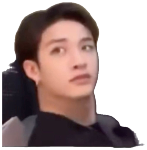 Young Asian man tilting his head back with an eye-roll expression sticker