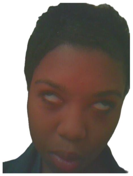 Person giving an extreme side-eye with whites of eyes fully showing, maximum judgment energy sticker