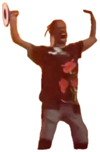 Rapper on stage screaming with arms raised as flames shoot up behind him sticker