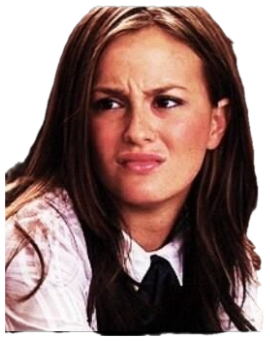 Woman scrunching her face into a disgusted, unimpressed grimace sticker
