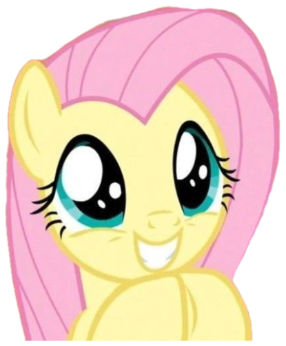 Fluttershy the pony with huge sparkling eyes and a shy little smile sticker