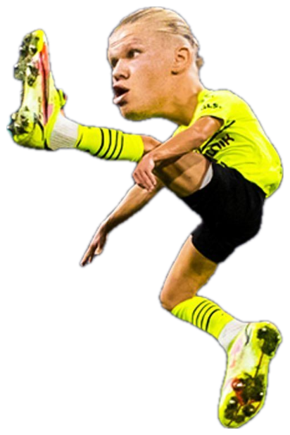 Soccer player suspended mid-air controlling a Champions League ball under a stadium's lights sticker