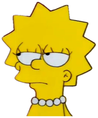 Lisa Simpson with heavy-lidded eyes asking 'why am I surrounded by dumbasses' sticker