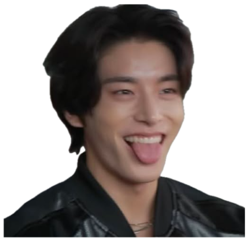 Guy in a leather jacket cackling with his tongue stuck out sticker