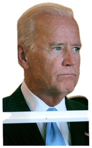Joe Biden gazing wistfully out a White House window with a sad, faraway look sticker