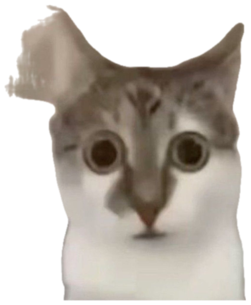 Tabby cat peeking over a ledge with massive dilated eyes locked directly at you sticker
