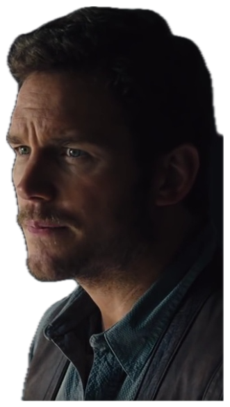 Chris Pratt looking quietly pained while someone else stands turned away in the background sticker