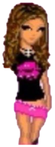 Y2K doll avatar with hands on hips captioned 'Hating me won't make you pretty' sticker