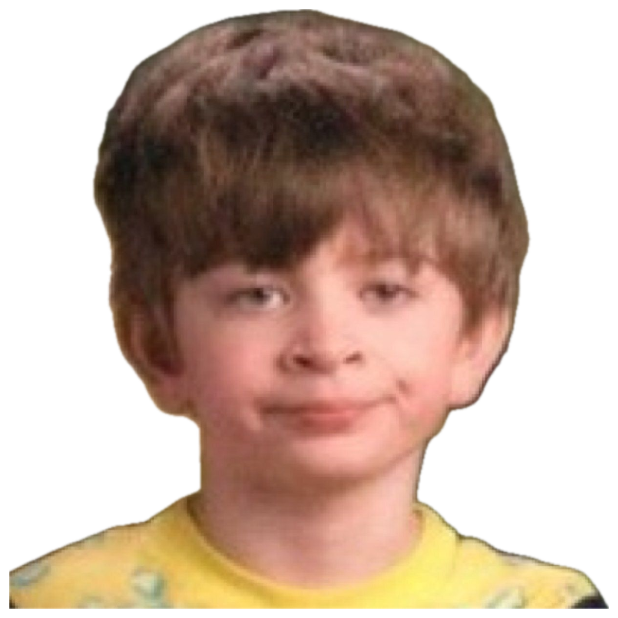 Young kid with a sly smirk giving serious side-eye energy sticker