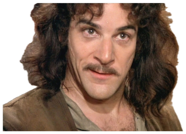 Long-haired mustached man tilting his head with a sly, knowing look sticker