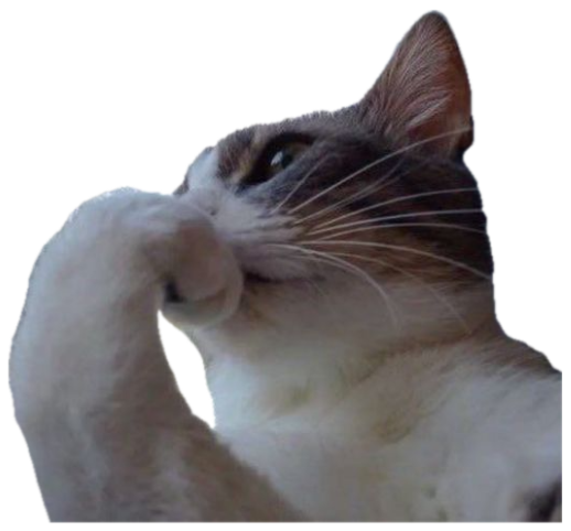 Cat gazing up out a window with a paw to its chin, deep in thought sticker