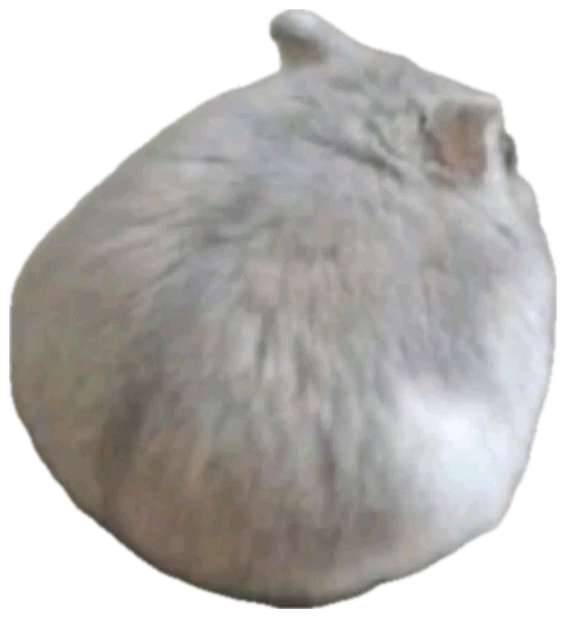 Puffed-up hamster ball captioned 'no talk me i angy' sticker