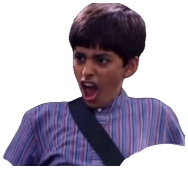 Kid on a theme park ride mouth wide open in shocked disbelief sticker