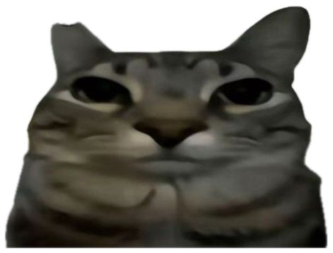 Sleepy-eyed cat rising from water with an explosion behind it, captioned 'sup fine shyt' sticker