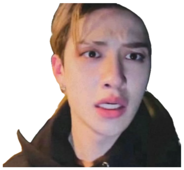 Young man in a car looking confused and slightly disappointed with parted lips sticker