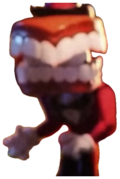 Chattering teeth toy from Toy Story grinning menacingly with cymbals ready to clash sticker